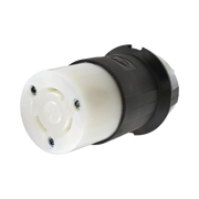 CONECTOR INDUSTRIAL CON BLOQUEO DE MEDIA VUELTA / 30 A 125 V CA / 2 POLOS 3 HILOS / COLOR BLANCO Y NEGRO / NEMA L5-30R.-HUBBELL-Bsai Seguridad & Controles