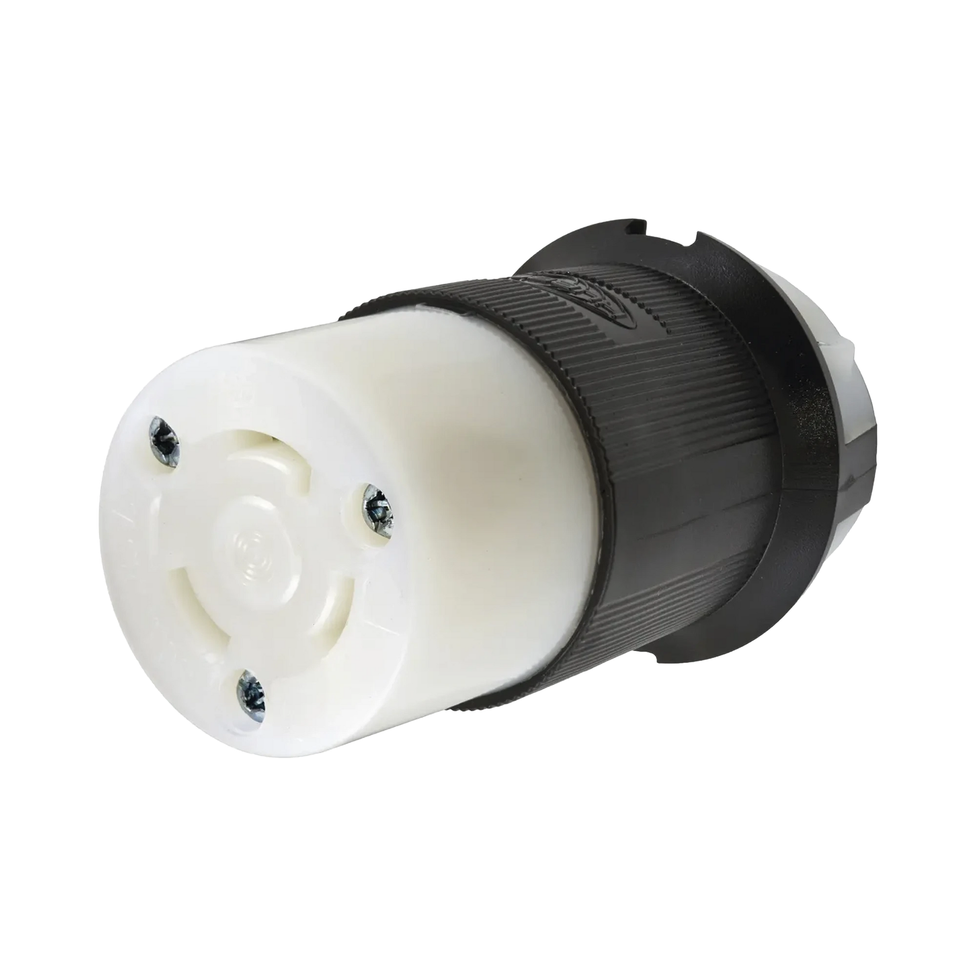 CONECTOR INDUSTRIAL CON BLOQUEO DE MEDIA VUELTA / 30 A 125 V CA / 2 POLOS 3 HILOS / COLOR BLANCO Y NEGRO / NEMA L5-30R.-HUBBELL-Bsai Seguridad & Controles