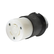 CONECTOR INDUSTRIAL CON BLOQUEO DE MEDIA VUELTA / 30 A 250 V CA / 2 POLOS 3 HILOS / COLOR BLANCO Y NEGRO / NEMA L6-30R.-HUBBELL-Bsai Seguridad & Controles