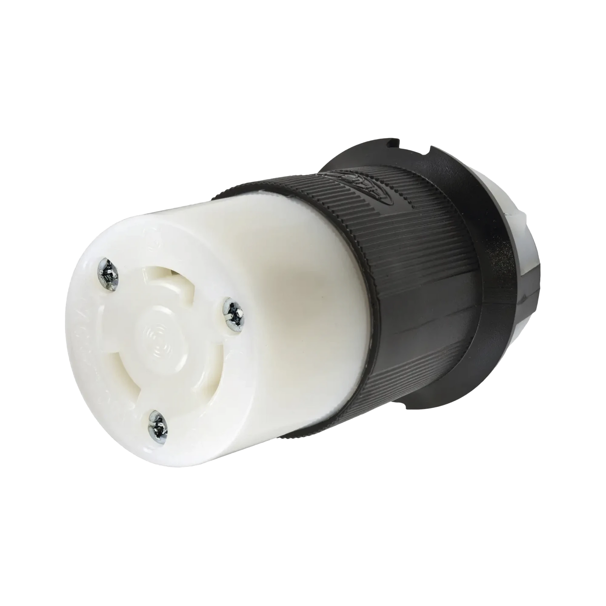 CONECTOR INDUSTRIAL CON BLOQUEO DE MEDIA VUELTA / 30 A 250 V CA / 2 POLOS 3 HILOS / COLOR BLANCO Y NEGRO / NEMA L6-30R.-HUBBELL-Bsai Seguridad & Controles