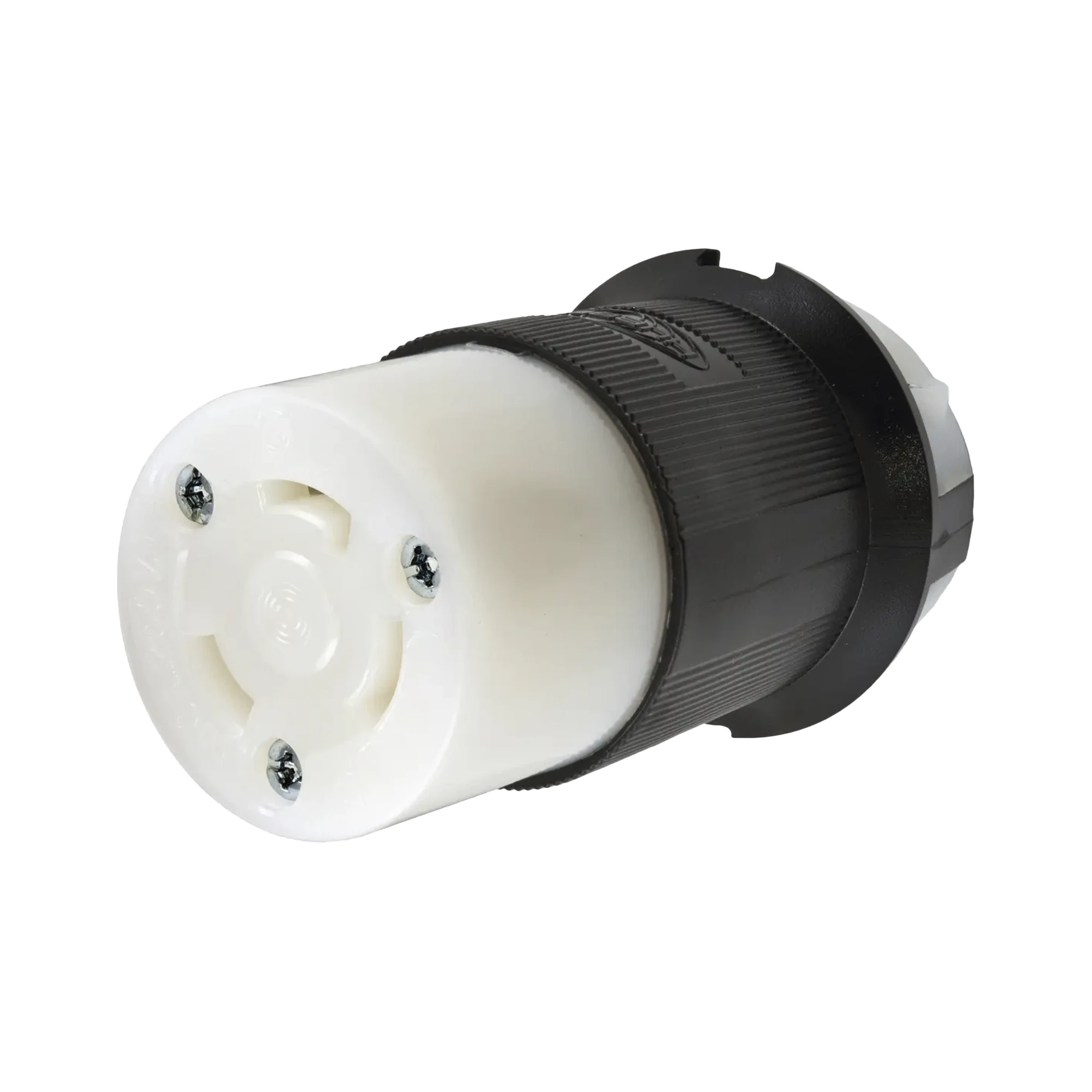 CONECTOR INDUSTRIAL CON BLOQUEO DE MEDIA VUELTA / 30 A 250 V CA / 2 POLOS 3 HILOS / COLOR BLANCO Y NEGRO / NEMA L6-30R.-HUBBELL-Bsai Seguridad & Controles