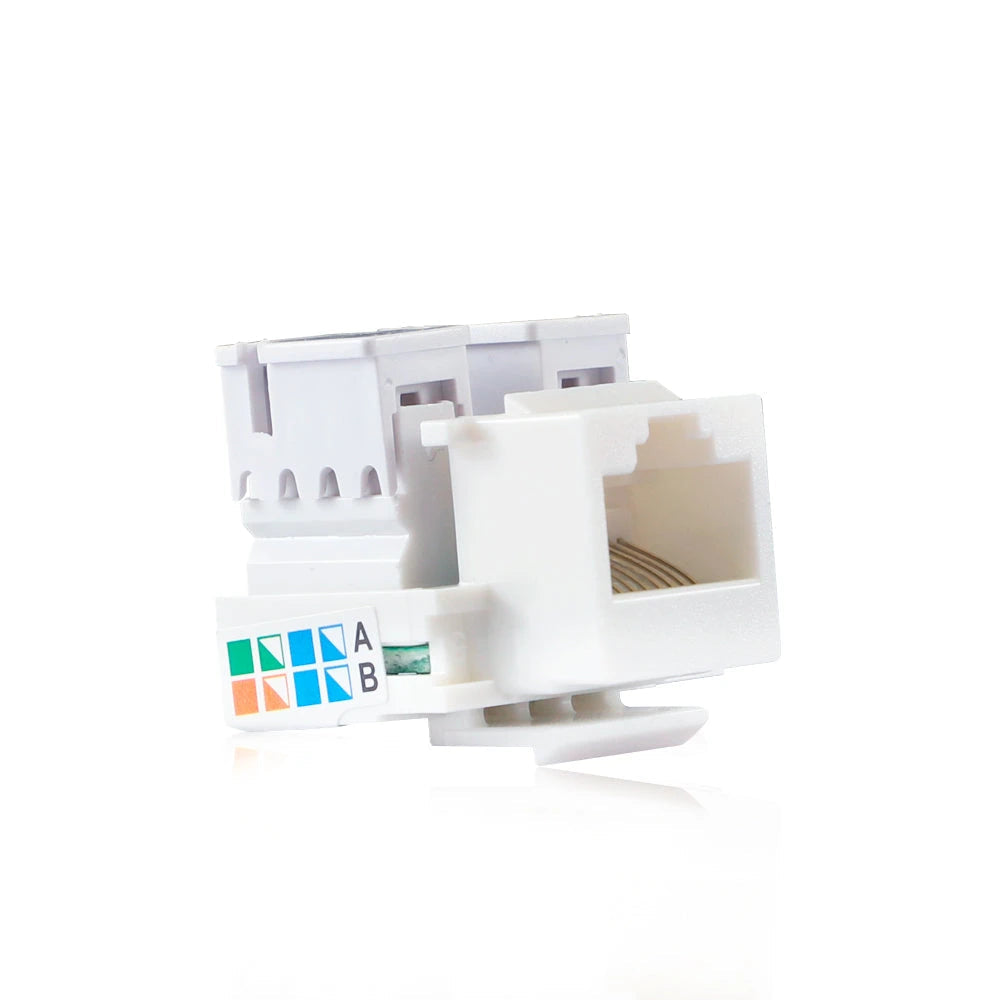 CONECTOR JACK ENSON ENS-JC5WH CAT5E COLOR BLANCO A 90 GRADOS PONCHADO CON PINZAS Y CUBREPOLVO.-Canalizacion-ENSON-Bsai Seguridad & Controles