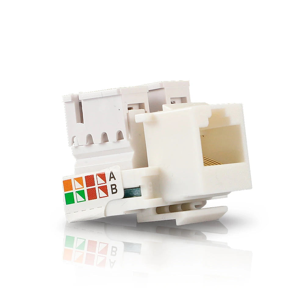 CONECTOR JACK ENSON ENS-JC6WH CAT6 COLOR BLANCO A 90 GRADOS PONCHADO CON PINZAS Y CUBREPOLVO.-Adaptadores-ENSON-Bsai Seguridad & Controles