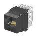 CONECTOR JACK ESTILO 110 (DE IMPACTO), TIPO KEYSTONE, CATEGORÍA 6A, DE 8 POSICIONES Y 8 CABLES, COLOR NEGRO-Jacks / Plugs-PANDUIT-Bsai Seguridad & Controles