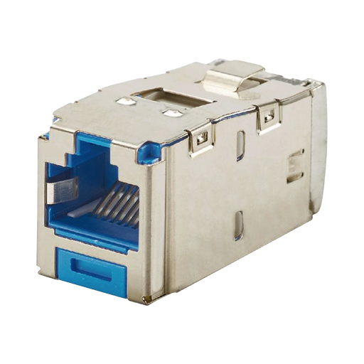 CONECTOR JACK RJ45 BLINDADO, ESTILO TG, MINI-COM, CATEGORÍA 6A, DE 8 POSICIONES Y 8 CABLES, COLOR AZUL-Jacks / Plugs-PANDUIT-CJS6X88TGBUY-Bsai Seguridad & Controles