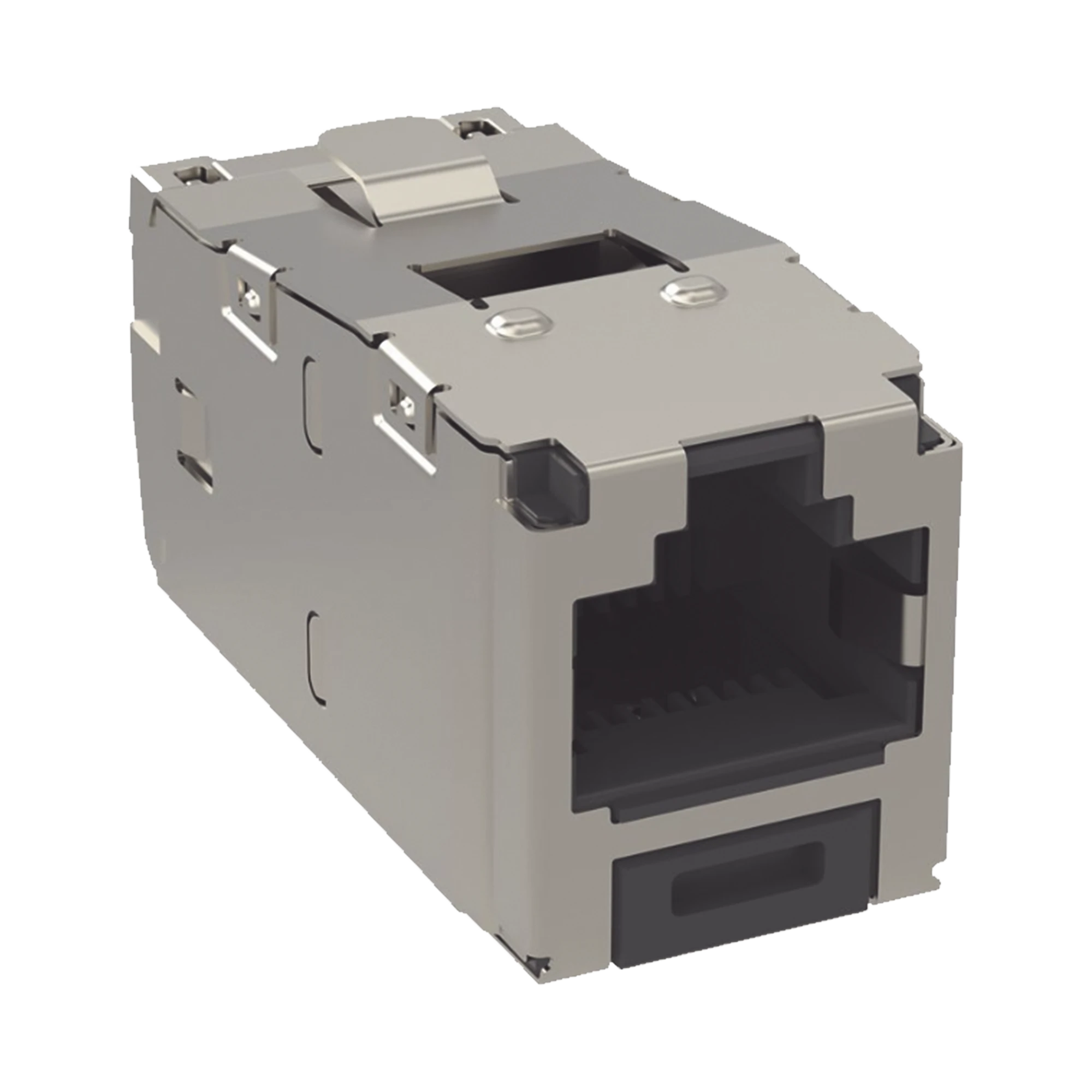 CONECTOR JACK RJ45 BLINDADO, ESTILO TG, MINI-COM, CATEGORÍA 6, DE 8 POSICIONES Y 8 CABLES, COLOR NEGRO-Jacks / Plugs-PANDUIT-Bsai Seguridad & Controles