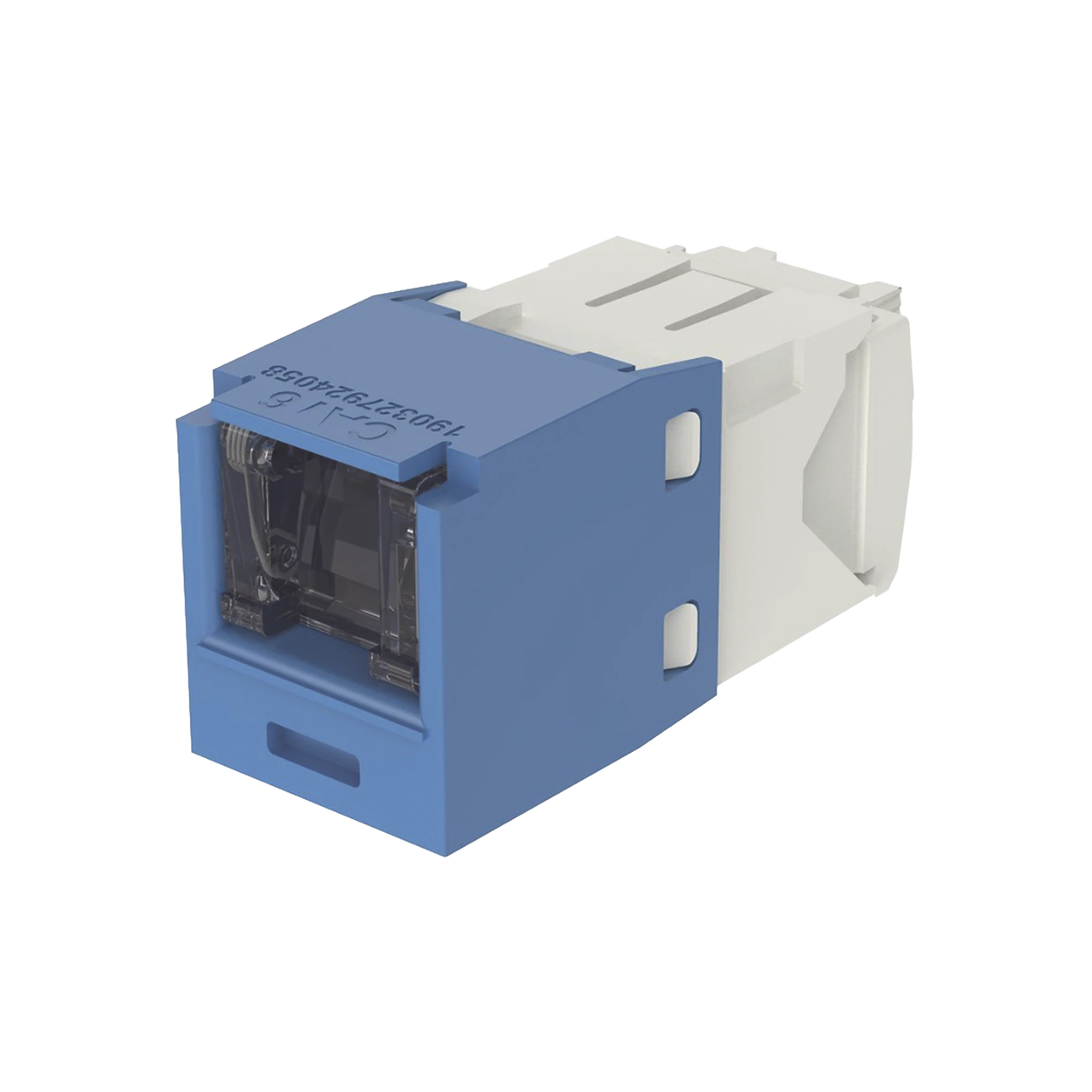 CONECTOR JACK RJ45 ESTILO TG CON VENTANA, MINI-COM, CATEGORÍA 6, DE 8 POSICIONES Y 8 CABLES, COLOR AZUL-Jacks / Plugs-PANDUIT-Bsai Seguridad & Controles