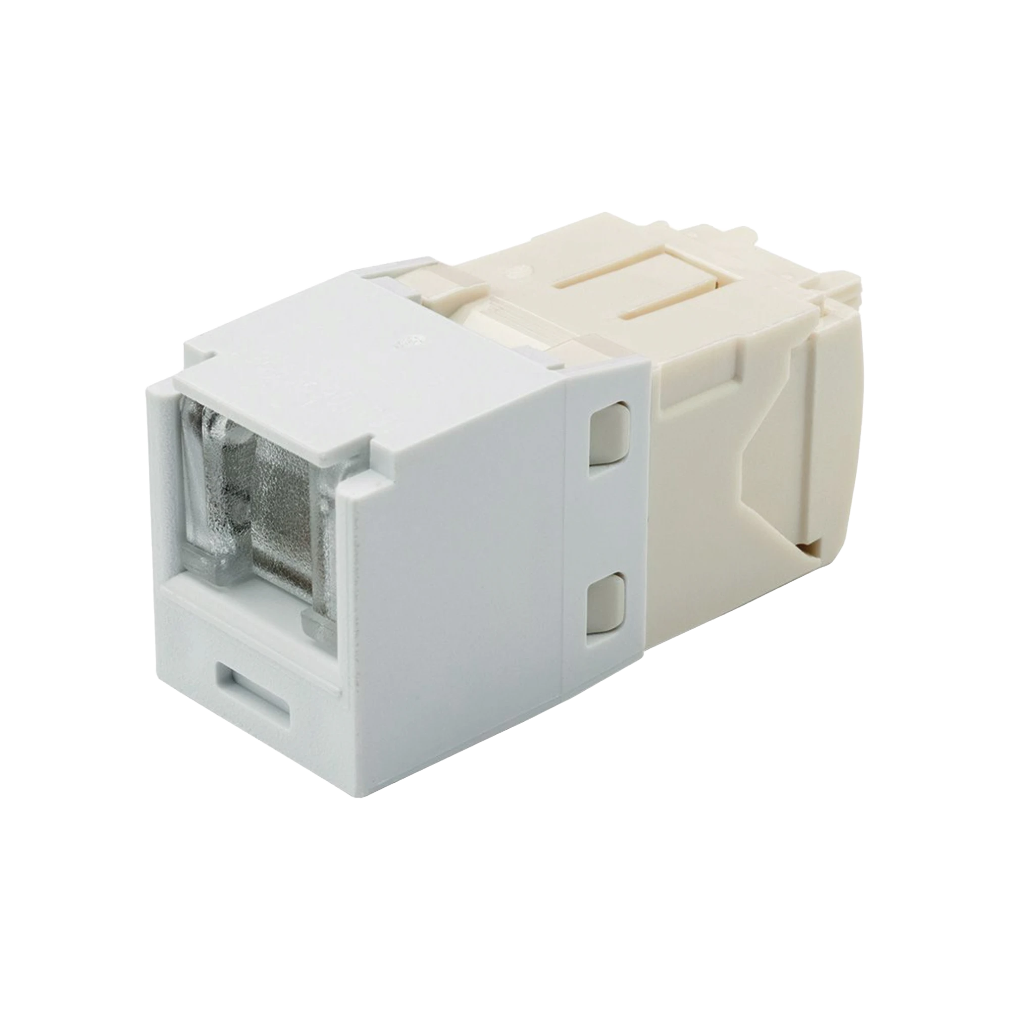 CONECTOR JACK RJ45 ESTILO TG CON VENTANA, MINI-COM, CATEGORÍA 6, DE 8 POSICIONES Y 8 CABLES, COLOR BLANCO-Cableado de Cobre-PANDUIT-Bsai Seguridad & Controles