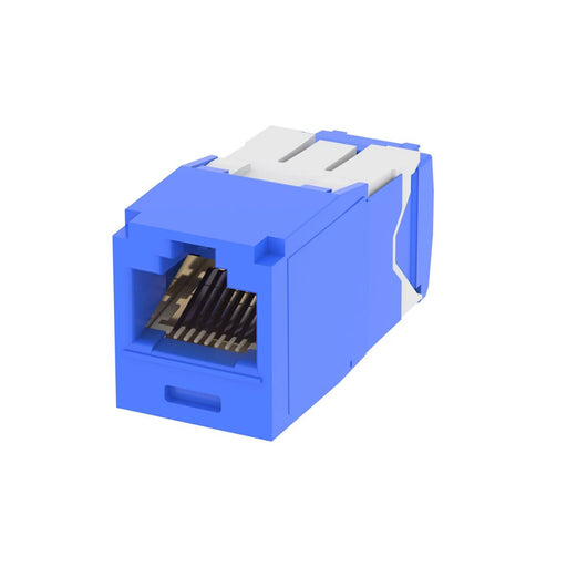 CONECTOR JACK RJ45 ESTILO TG, MINI-COM, CATEGORÍA 6A, CON GEL RESISTENTE A LA CORROSIÓN, DE 8 POSICIONES Y 8 CABLES, COLOR AZUL-Jacks / Plugs-PANDUIT-CJE6X88TGBU-Bsai Seguridad & Controles