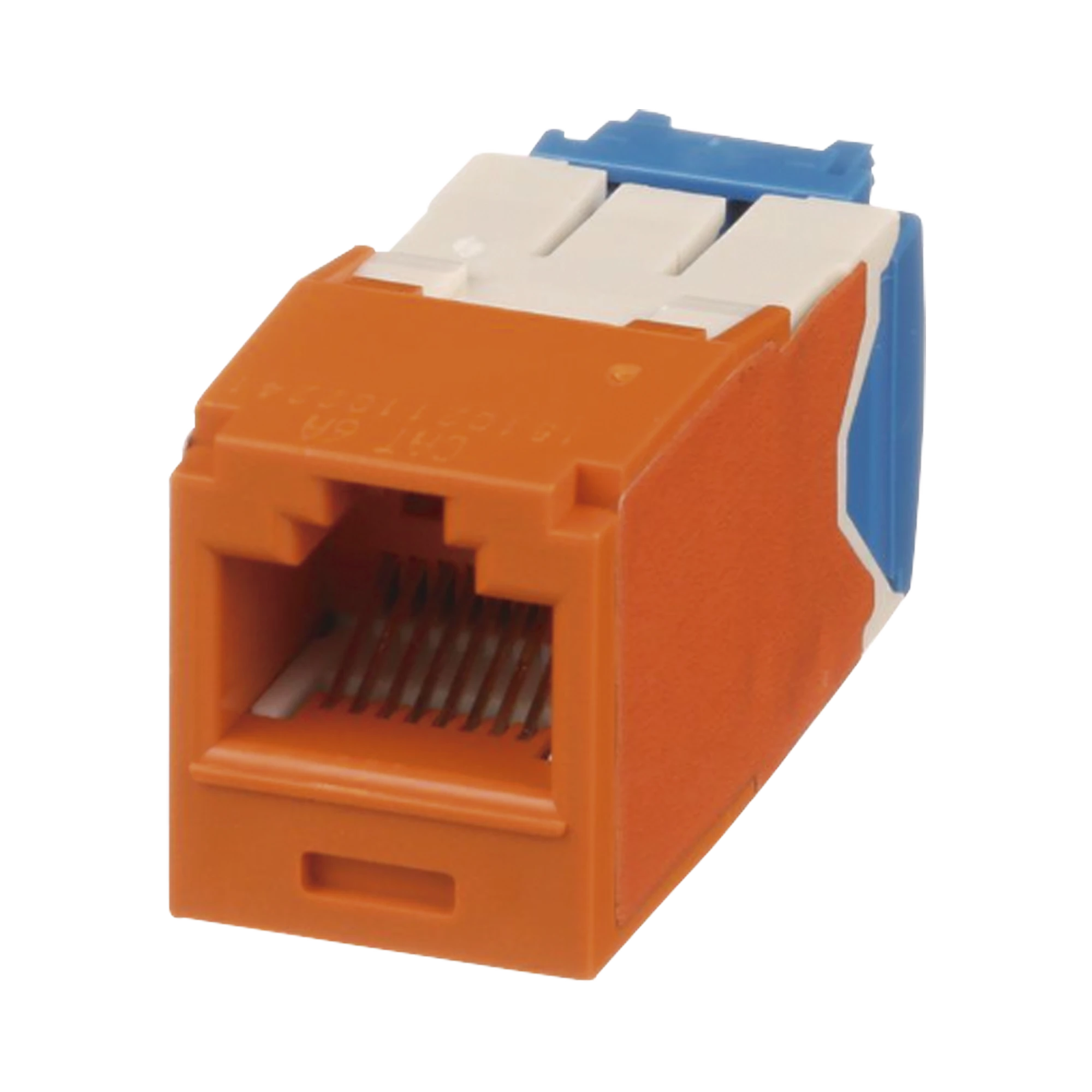 CONECTOR JACK RJ45 ESTILO TG, MINI-COM, CATEGORÍA 6A, DE 8 POSICIONES Y 8 CABLES, COLOR NARANJA-Jacks / Plugs-PANDUIT-Bsai Seguridad & Controles