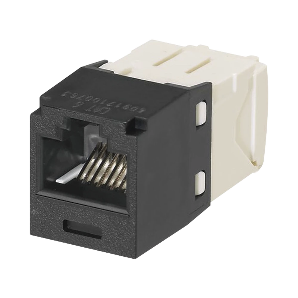 CONECTOR JACK RJ45 ESTILO TG, MINI-COM, CATEGORÍA 6, DE 8 POSICIONES Y 8 CABLES, COLOR NEGRO-Cableado-PANDUIT-Bsai Seguridad & Controles