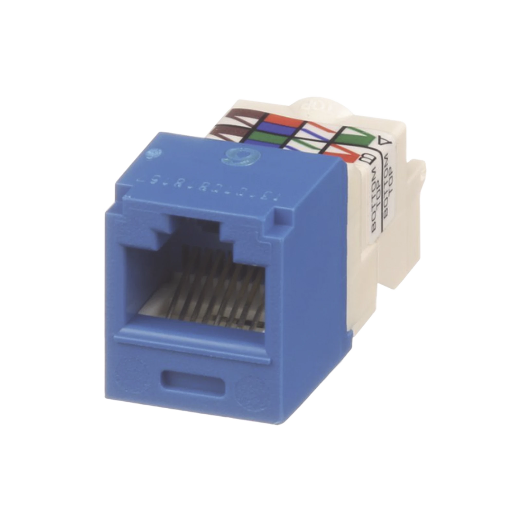 CONECTOR JACK RJ45 ESTILO TP, MINI-COM, CATEGORÍA 6, DE 8 POSICIONES Y 8 CABLES, COLOR AZUL-Cableado-PANDUIT-Bsai Seguridad & Controles