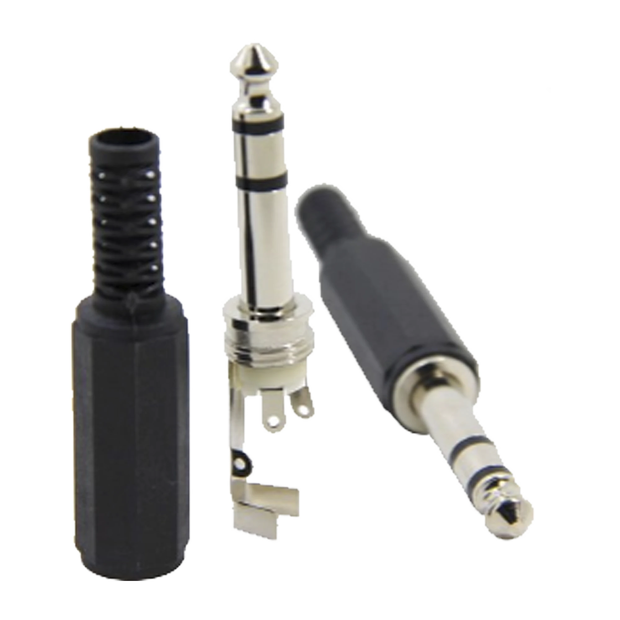 CONECTOR MACHO DE 6,3 MM CON FUNDA DE PLASTICO (ESTEREO)-Megafonia y Audioevacuacion-EPCOM PROAUDIO-Bsai Seguridad & Controles