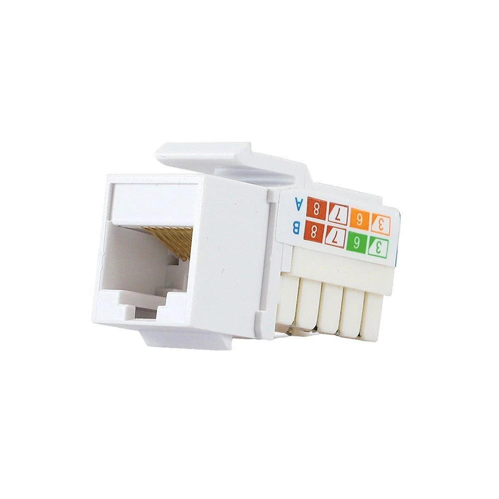CONECTOR MODULAR JACK KEYSTONE RJ45 ENSON EPRO-JACK6A-WH SERIE PRO, POSICION VERTICAL CAT6A COLOR BLANCO COMPATIBLE CON PLACAS ENSON EPRO-FP-Cableado Estructurado-ENSON-Bsai Seguridad & Controles