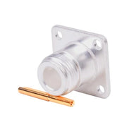 CONECTOR N HEMBRA, MONTAJE CON 4 PERFORACIONES A 18 MM-Conectores-RF INDUSTRIES,LTD-Bsai Seguridad & Controles