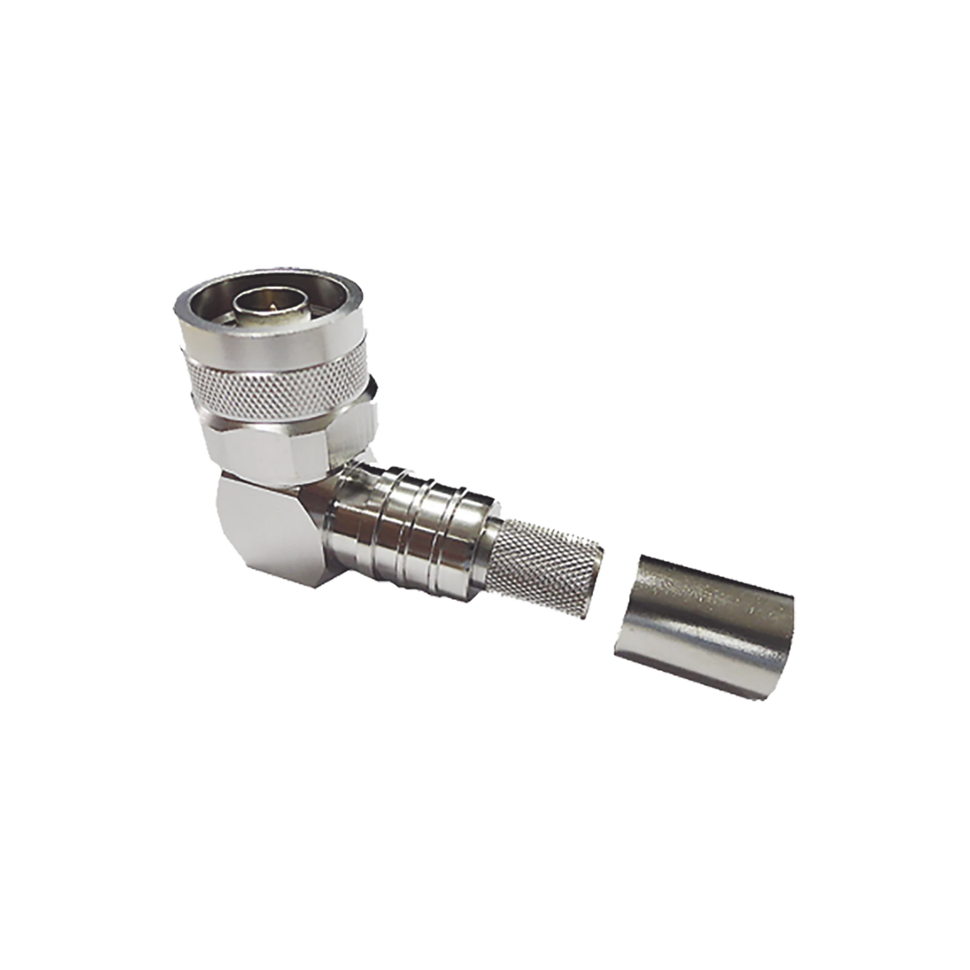 CONECTOR N MACHO ANGULO RECTO, PLEGABLE HEX. CON PIN CAUTIVO PARA CABLES TIPO RG8-Conectores-TIMES MICROWAVE-Bsai Seguridad & Controles