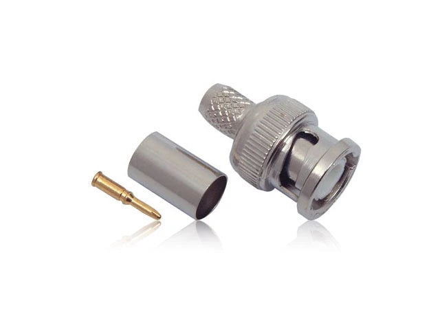 CONECTOR PARA CRIMPEAR BC6 FOLKSAFE BNC MACHO(CONECTOR, PIN DE COBRE Y ANILLO) PARA CRIMPEAR EN CABLE COAXIAL RG6, MEDIDAS DEL CONECTOR 13.9 X 24.8 MM, SE REQUIERE PINZA PARA CRIMPEAR -Conectores-FOLKSAFE-Bsai Seguridad & Controles