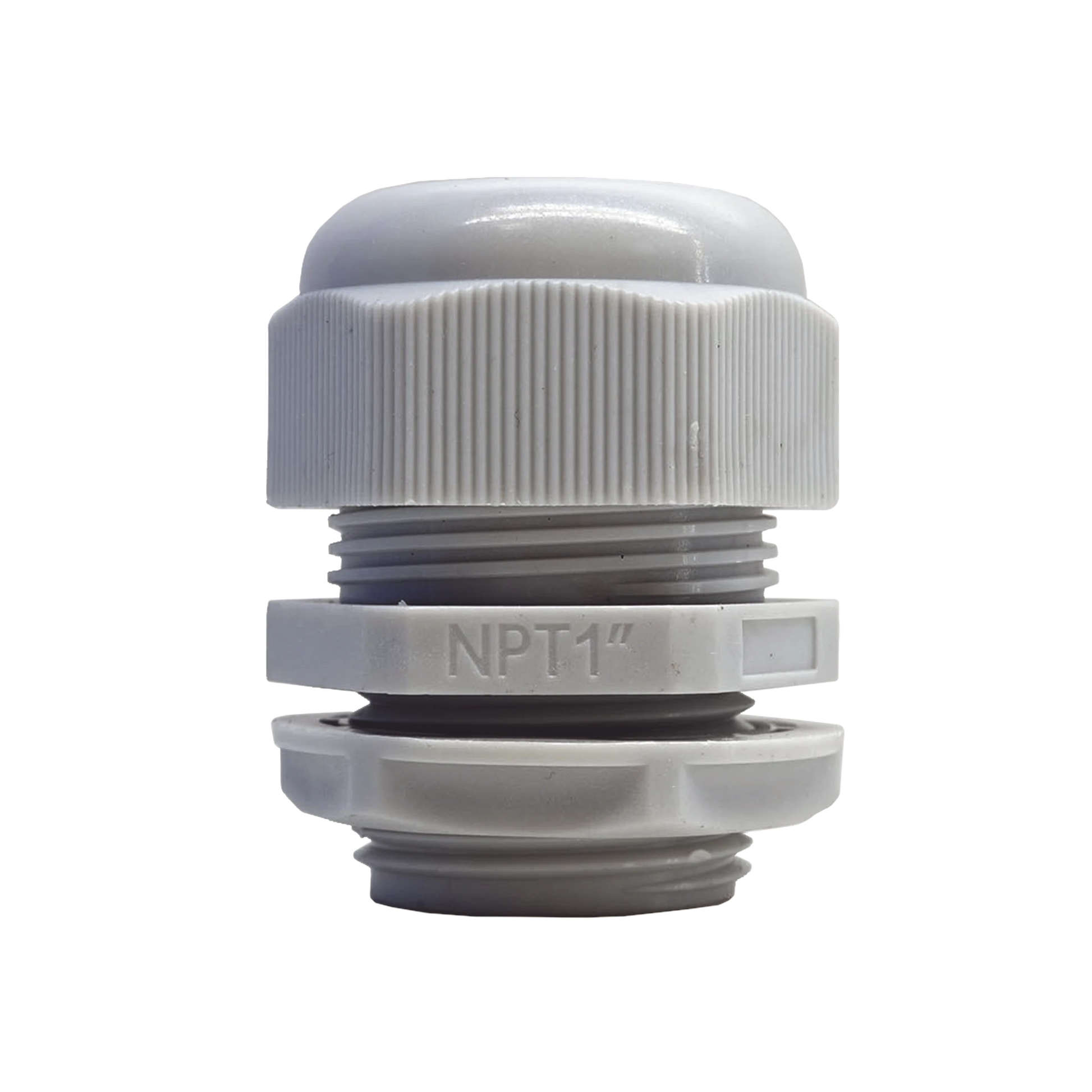 CONECTOR PLÁSTICO BLANCO TIPO GLÁNDULA PARA ROSCA NPT 1"-Racks y Gabinetes-TXPRO-Bsai Seguridad & Controles