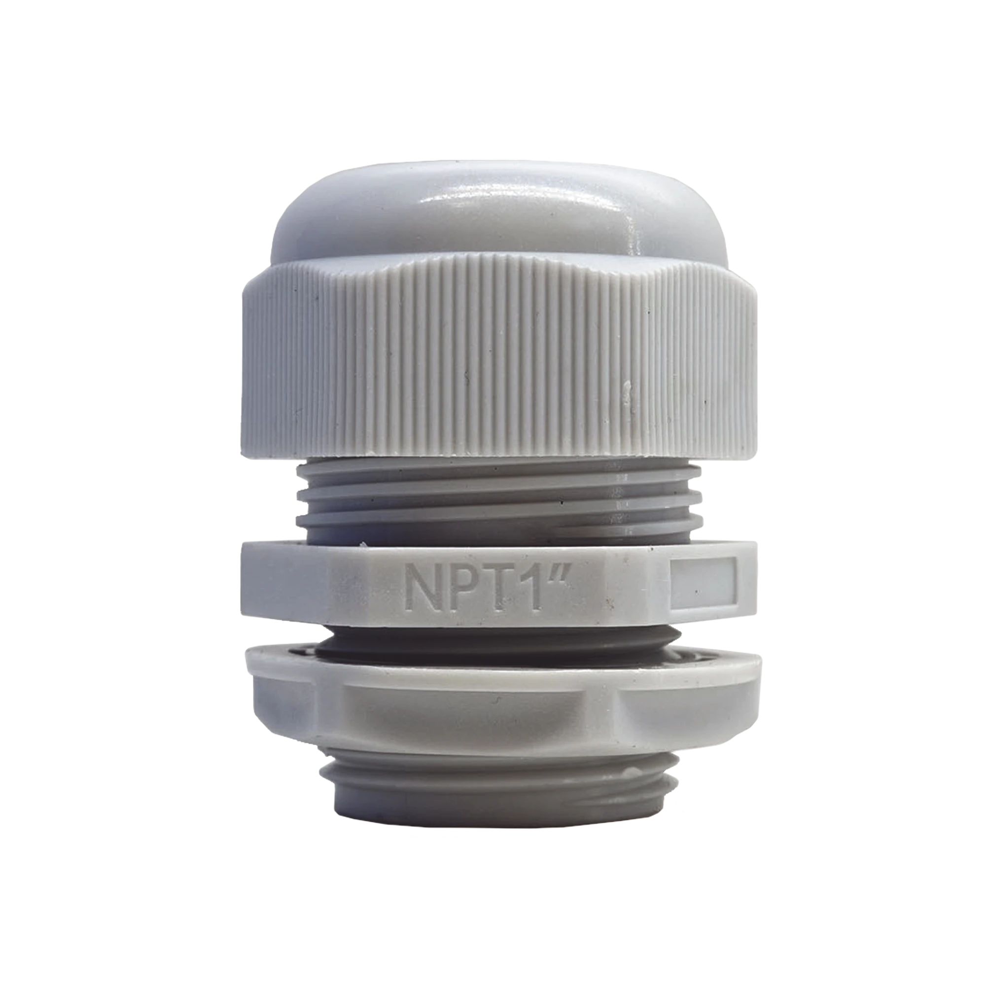 CONECTOR PLÁSTICO BLANCO TIPO GLÁNDULA PARA ROSCA NPT 1"-Racks y Gabinetes-TXPRO-Bsai Seguridad & Controles
