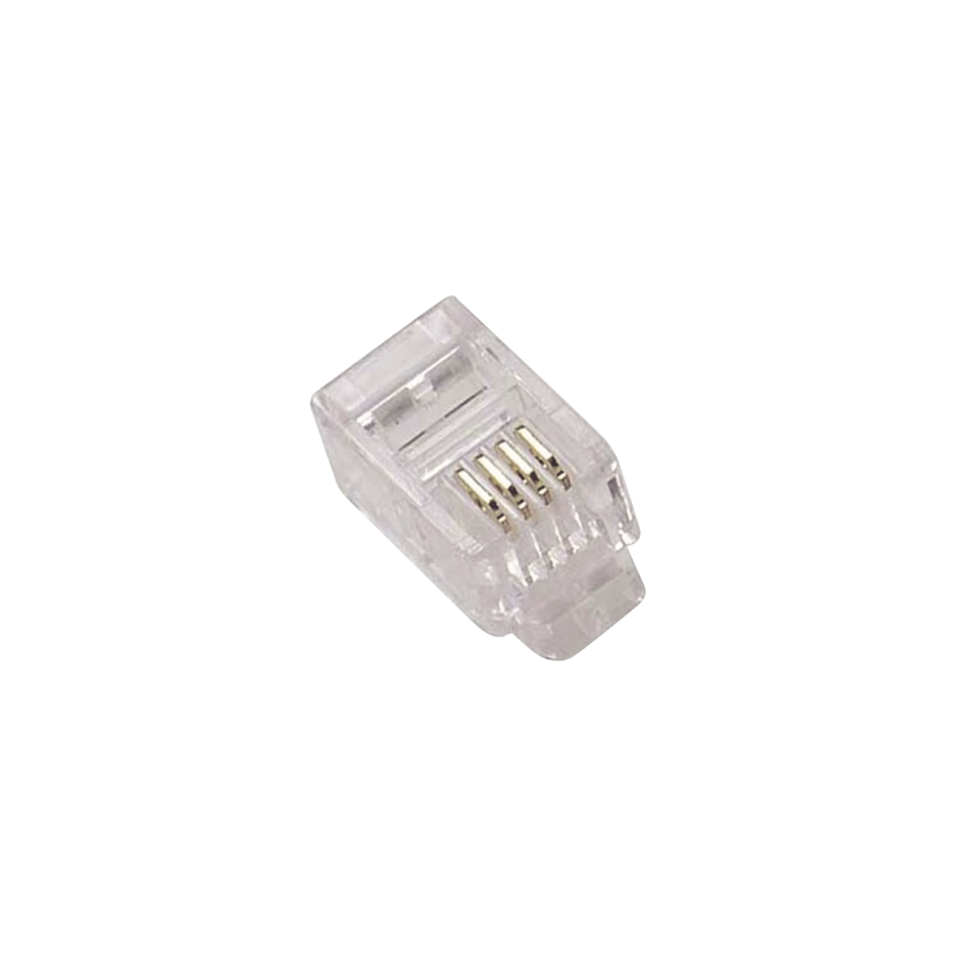 CONECTOR PLUG MODULAR TELEFÓNICO RJ-22 PARA CABLE.-Refacciones-SYSCOM-Bsai Seguridad & Controles