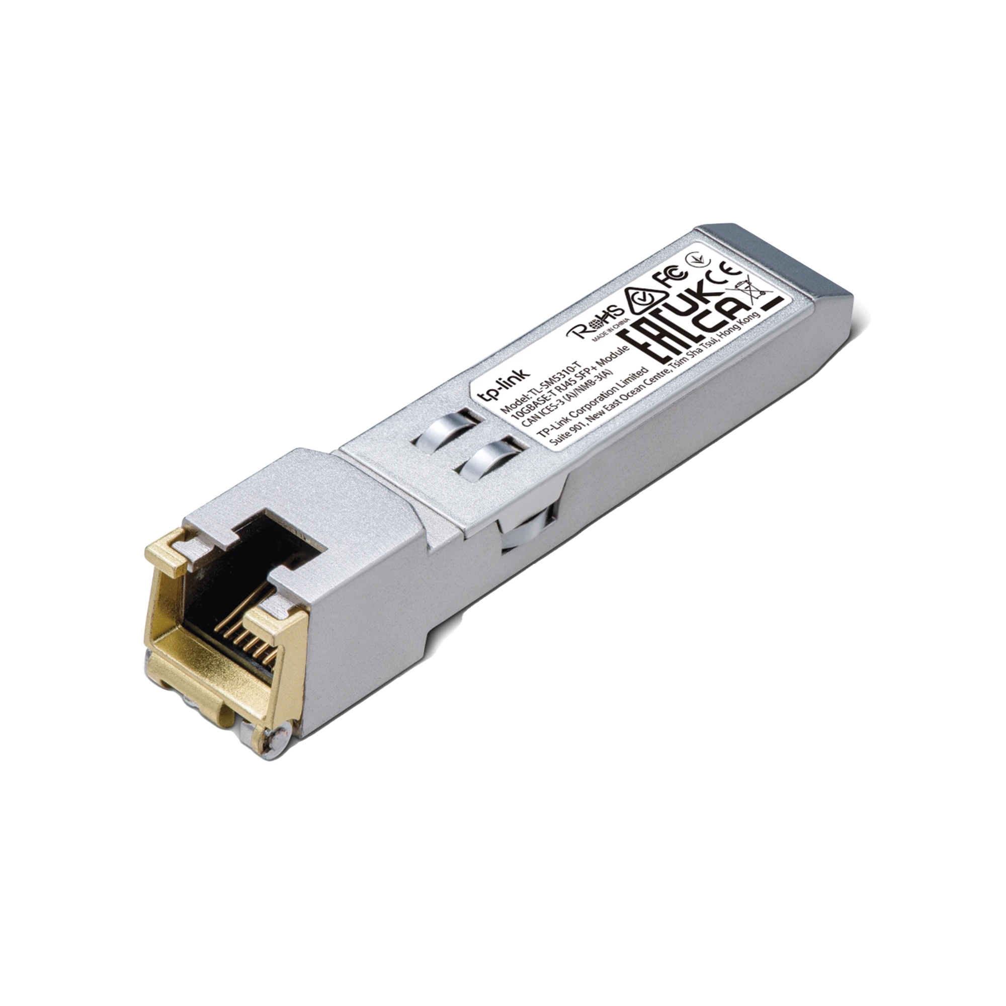 TRANSCEPTOR MINI-GBIC SFP+ RJ45 / ADMITE 10GBASE-T, 5GBASE-T, 2.5GBASE-T, 1000BASE-T Y 100BASE-TX / DISTANCIA HASTA 30 METROS / CONECTOR RJ45 (10G)-Networking-TP-LINK-Bsai Seguridad & Controles