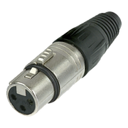 CONECTOR XLR 3 PINES HEMBRA, IDEAL PARA CONEXIONES DE MICRÓFONOS, MEZCLADORAS, EQUIPO DE AUDIO PROFESIONAL-Megafonia y Audioevacuacion-EPCOM PROAUDIO-Bsai Seguridad & Controles