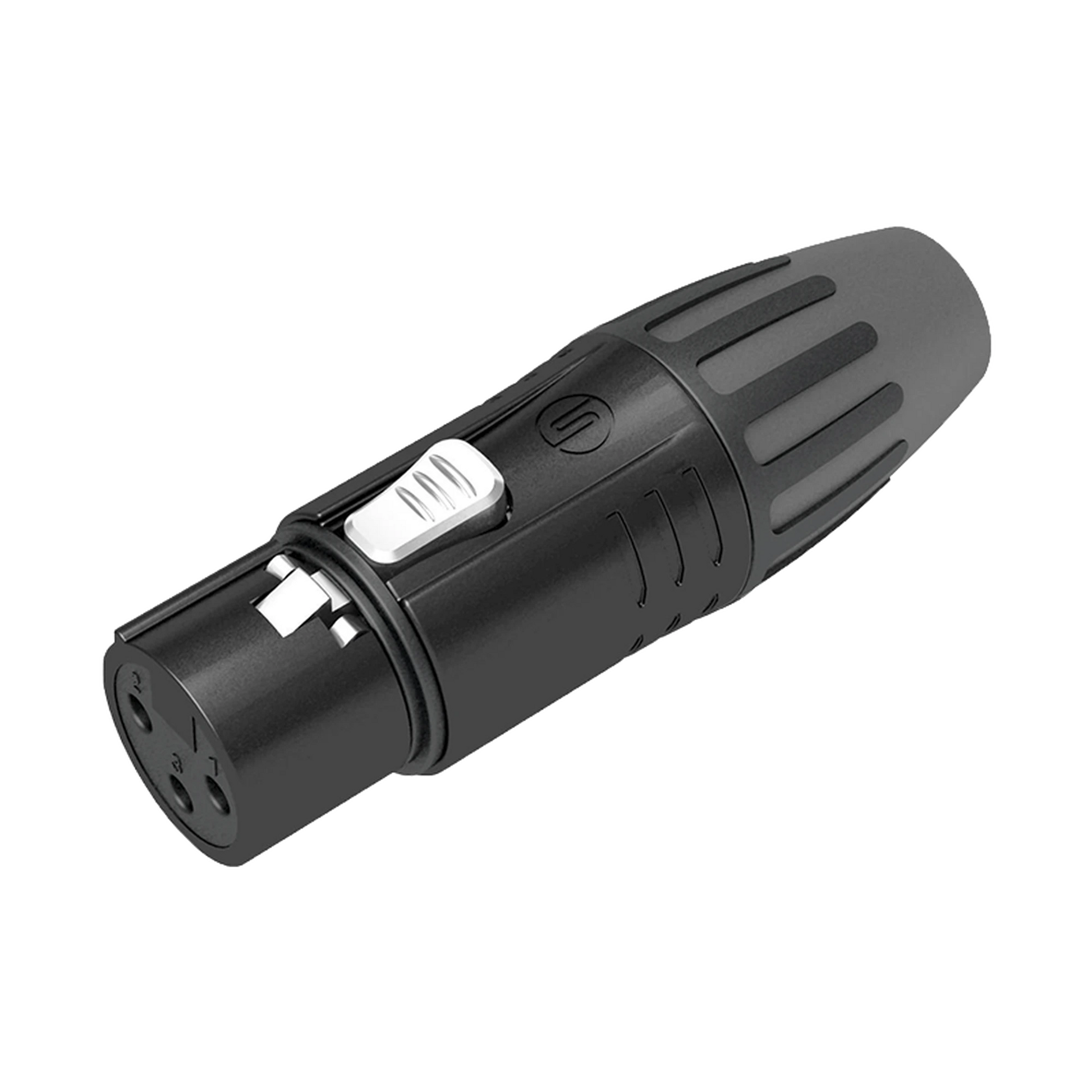 CONECTOR XLR HEMBRA | CARCASA ENCHAPADA EN NEGRO | CONTACTOS ENCHAPADOS EN PLATA |-Audio, Video y Voceo-SEETRONIC-Bsai Seguridad & Controles