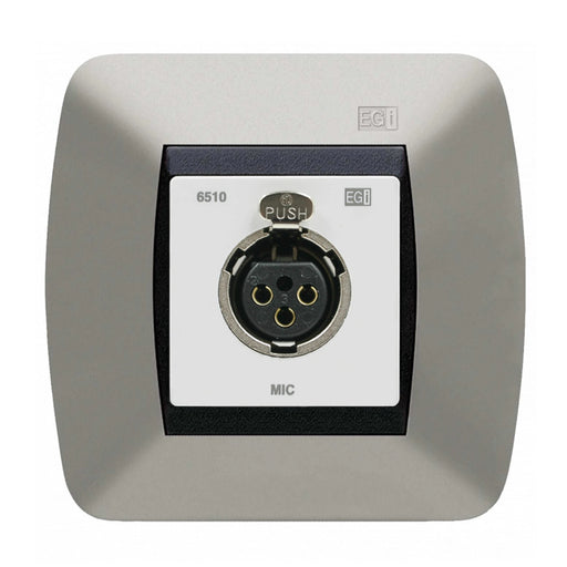 CONEXIÓN CAJA 60 MM. XLR HEMBRA DE PARED. BLANCO.-Audio IP-EGI AUDIO SOLUTIONS-Bsai Seguridad & Controles