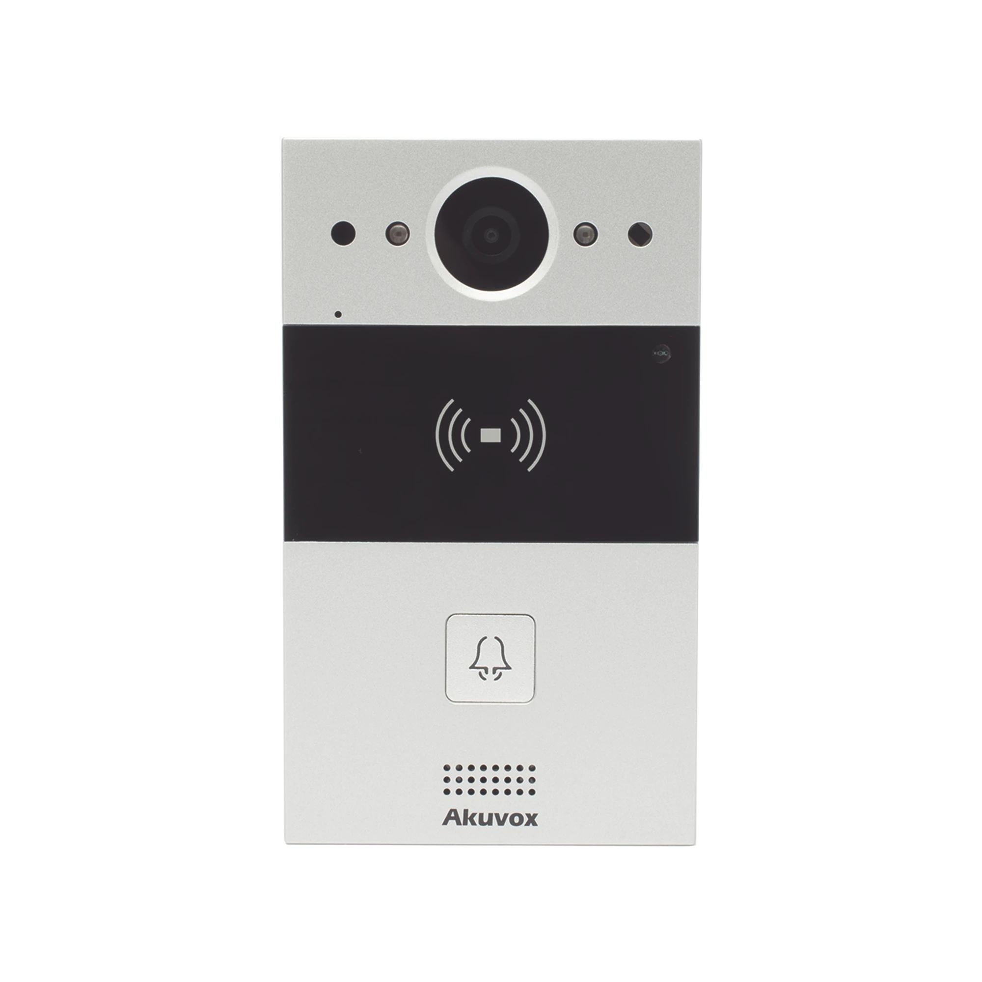 VIDEO PORTERO SIP DE 1 BOTÓN CON LECTOR DE TARJETAS / NOTIFICACIÓN A APP / NOTIFICACIÓN POR LLAMADA TELEFÓNICA / CONFIGURACIÓN EN LA NUBE-Videoporteros e Interfonos-AKUVOX-Bsai Seguridad & Controles