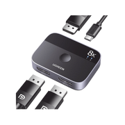 CONMUTADOR DP 1.4 8K | HDMI SPLITTER 2 ENTRADAS A 1 SALIDA | BIDIRECCIONAL | 3D | HDR10+ | DOLBY ATMOS | 240HZ | 48GBPS | COMPATIBLE FREE-SYNC/G-SYNG | SINCRONIZACIÓN DE AUDIO | POTENTES CHIPS DE ÚLTIMA GENERACIÓN.-Cables y Conectores-UGREEN-Bsai Seguridad & Controles