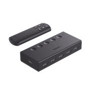 CONMUTADOR HDMI 5X1 | 4K@60HZ | HDMI 2.0, 1.4 | HDCP 2.2, 1.4 | VRR | DYNAMIC HDR | 3D | CEC | EDID | IR 10M | 18GBPS | CAMBIO MANUAL Y POR CONTROL REMOTO | INCLUYE CABLE DE ALIMENTACIÓN USB.-Cables y Conectores-UGREEN-Bsai Seguridad & Controles