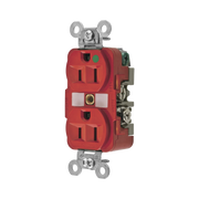 CONTACTO DÚPLEX 15 A, 125 V, 2 POLOS, 3 HILOS, COLOR ROJO (NEMA 5-15R), GRADO HOSPITAL.-Herramientas-HUBBELL-Bsai Seguridad & Controles