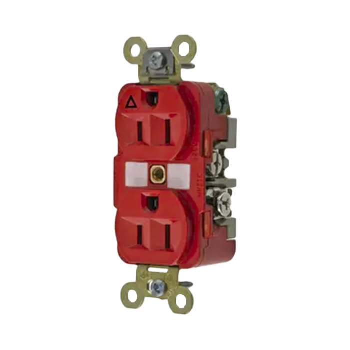 CONTACTO DÚPLEX 15A 125V 2 POLOS, 3 HILOS COLOR ROJO (NEMA 5-15R). GRADO INDUSTRIAL.-Herramientas-HUBBELL-HUB-IG5-262-R-Bsai Seguridad & Controles