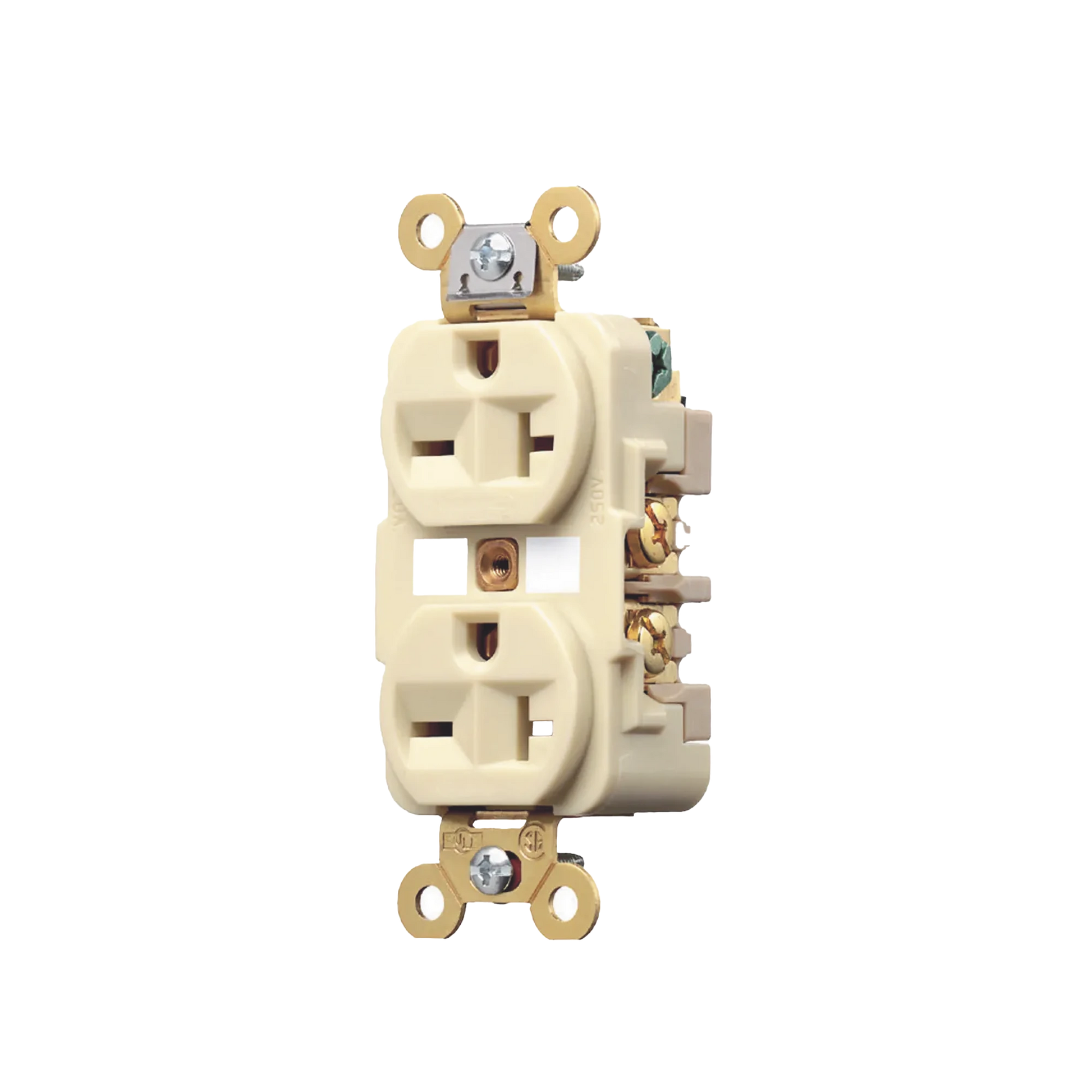 CONTACTO DÚPLEX 20 A 250 V / 2 POLOS 3 HILOS / NEMA 6-20R / GRADO INDUSTRIAL /COLOR MARFIL.-Área Eléctrica-HUBBELL-Bsai Seguridad & Controles