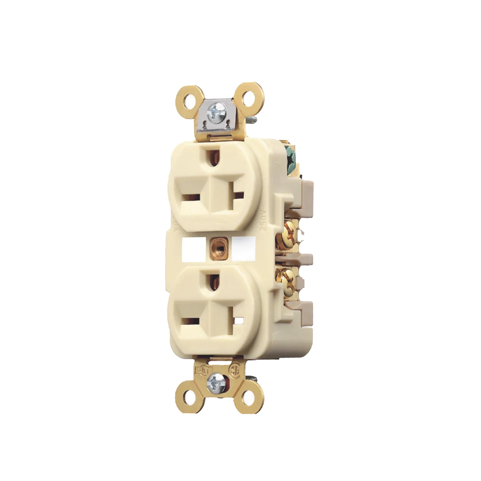 CONTACTO DÚPLEX 20 A 250 V / 2 POLOS 3 HILOS / NEMA 6-20R / GRADO INDUSTRIAL /COLOR MARFIL.-Área Eléctrica-HUBBELL-Bsai Seguridad & Controles