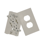 CONTACTO ELÉCTRICO DOBLE, SOPORTE Y TAPA COLOR MARFIL DE PVC AUTO EXTINGUIBLE, PARA CANALETA TEK-100-M (5591-19001)-Canalización-THORSMAN-Bsai Seguridad & Controles