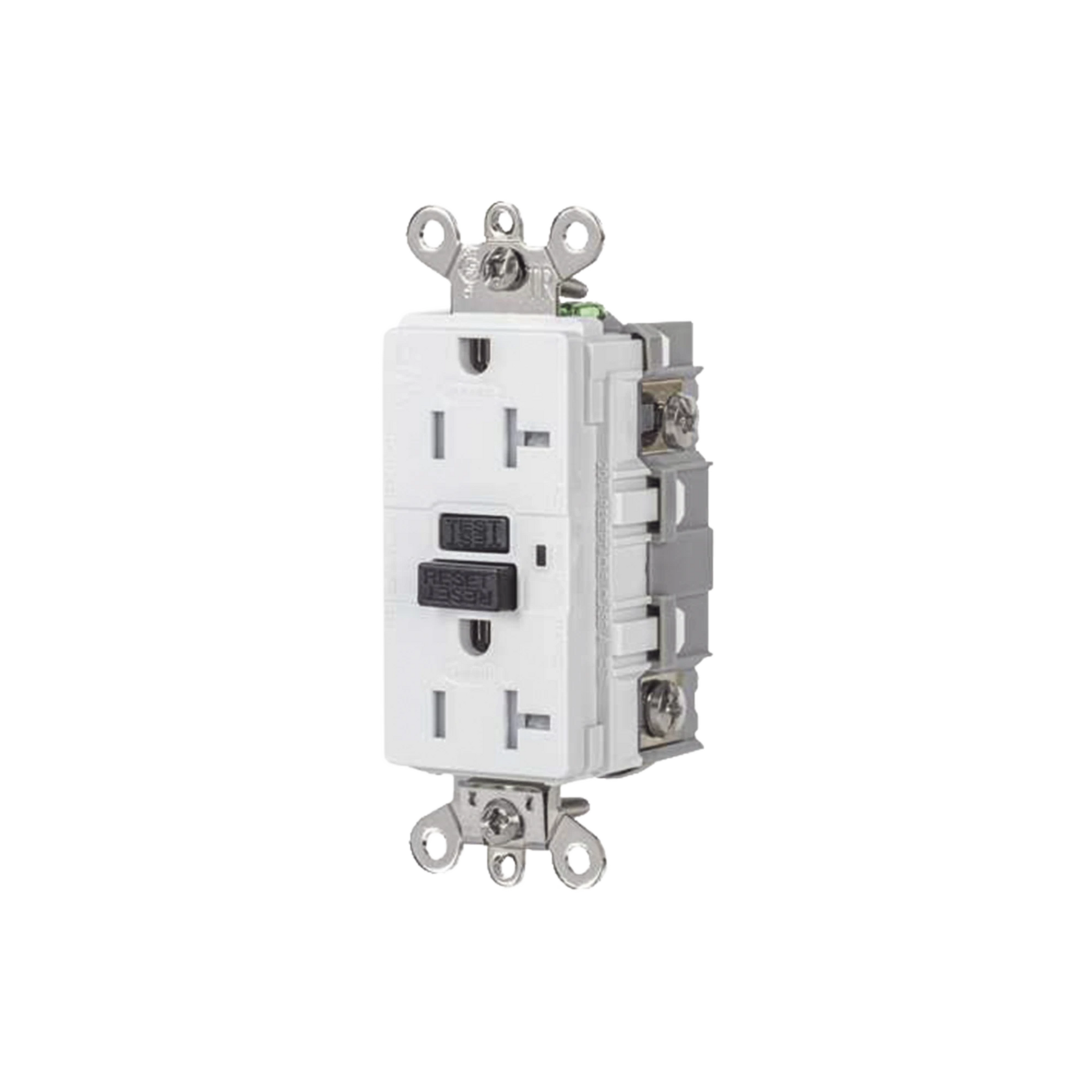 CONTACTO GFCI 20 A 125 V / RESISTENTE A INTEMPERIE / A PRUEBA DE MANIPULACIONES / COLOR BLANCO (NEMA 5-20R) / GRADO INDUSTRIAL.-Área Eléctrica-HUBBELL-HUB-GFS-G5362-W-Bsai Seguridad & Controles