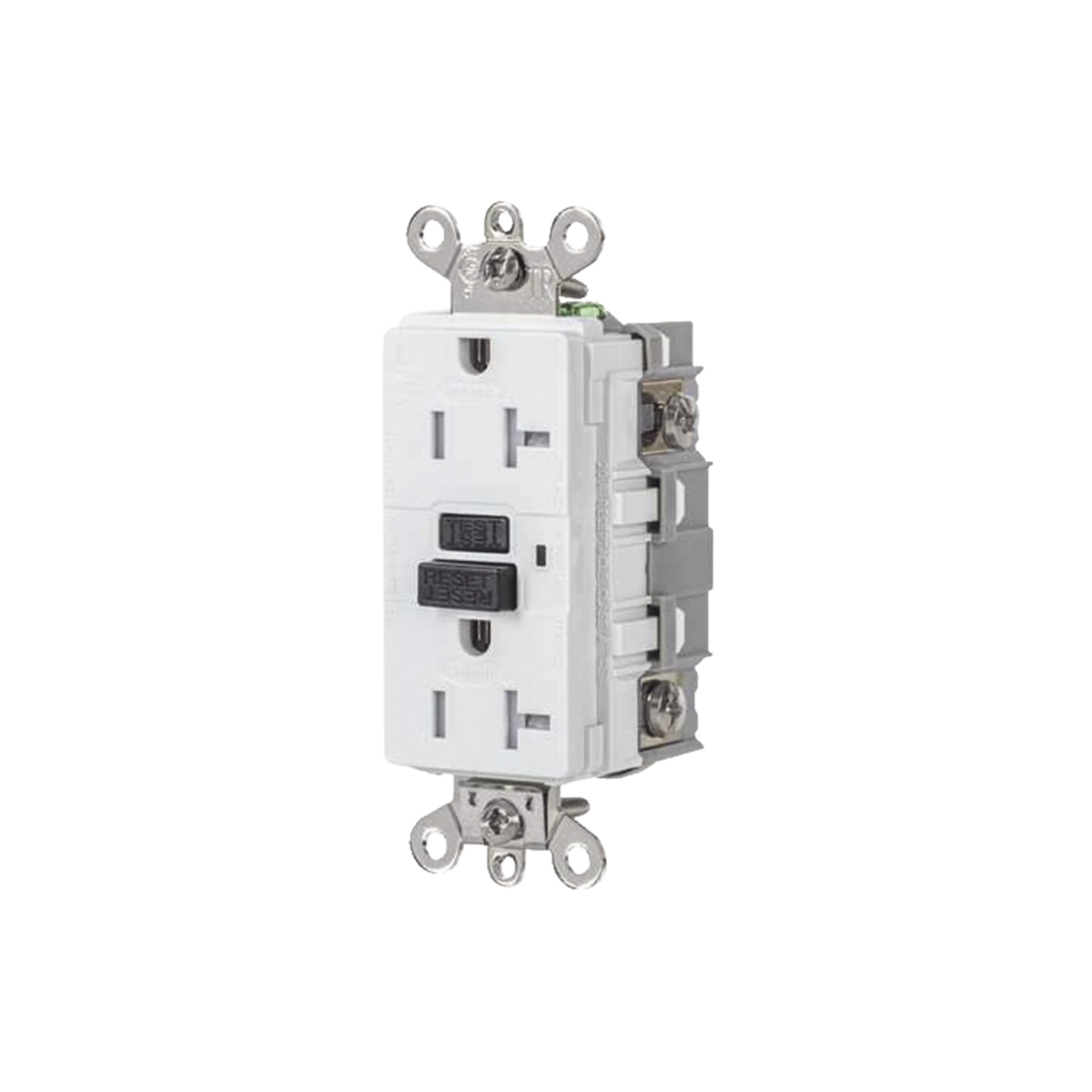 CONTACTO GFCI 20 A 125 V / RESISTENTE A INTEMPERIE / A PRUEBA DE MANIPULACIONES / COLOR BLANCO (NEMA 5-20R) / GRADO INDUSTRIAL.-Área Eléctrica-HUBBELL-HUB-GFS-G5362-W-Bsai Seguridad & Controles