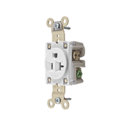CONTACTO SENCILLO / 20 A 125 V / 2 POLOS 3 HILOS / NEMA 5-20R / COLOR BLANCO / GRADO INDUSTRIAL.-Área Eléctrica-HUBBELL-HUB-HBL-5361-W-Bsai Seguridad & Controles
