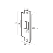 CONTRA PARA CERRADURA ABLOY (ABLEL410)-Cerraduras-ABLOY-Bsai Seguridad & Controles