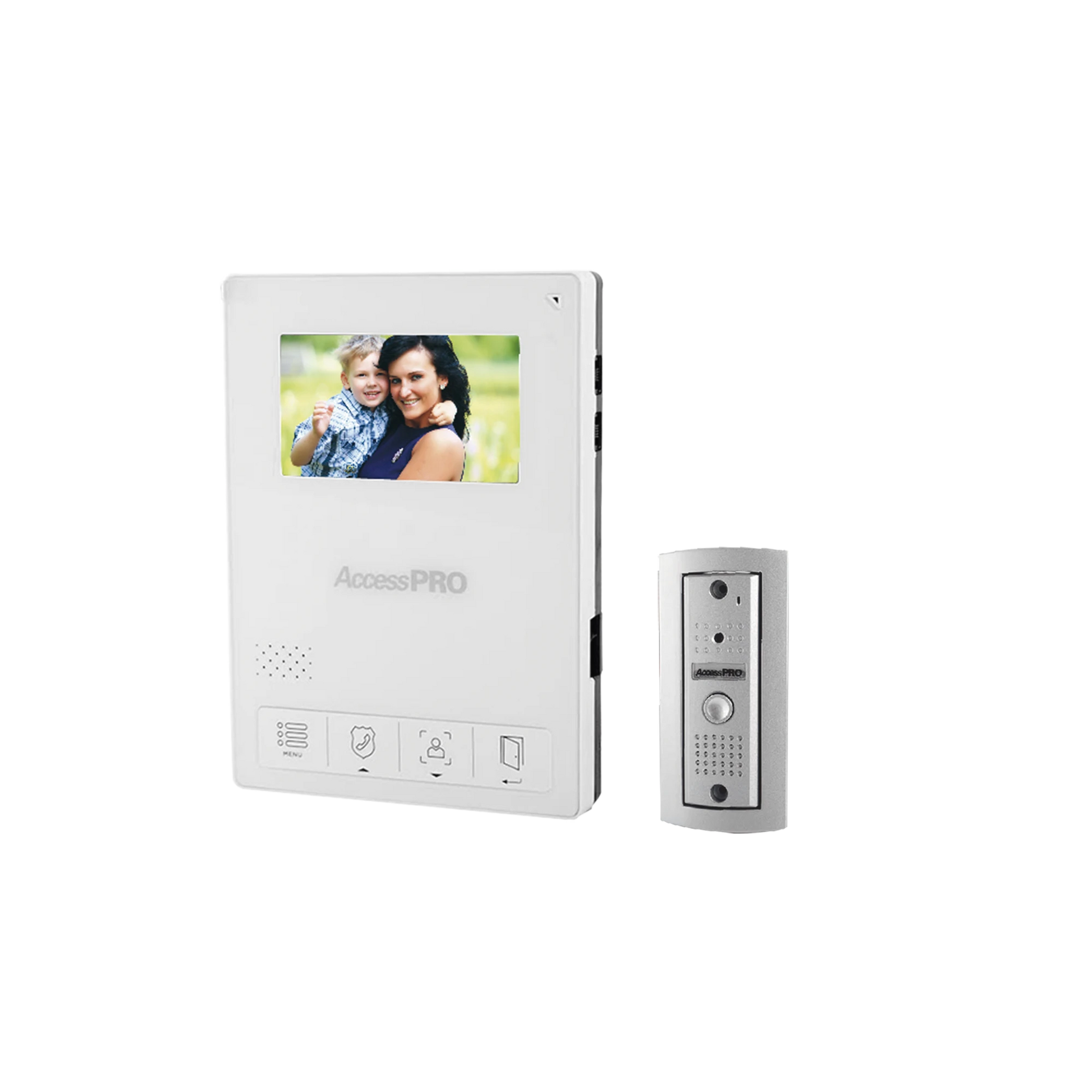 KIT DE VIDEOPORTERO / FRENTE DE CALLE ANTIVANDALISMO / CÁMARA 900TVL PARA BAJA ILUMINACIÓN / PANTALLA ALTA RESOLUCIÓN / CONTROL-Videoporteros e Interfonos-ACCESSPRO-Bsai Seguridad & Controles