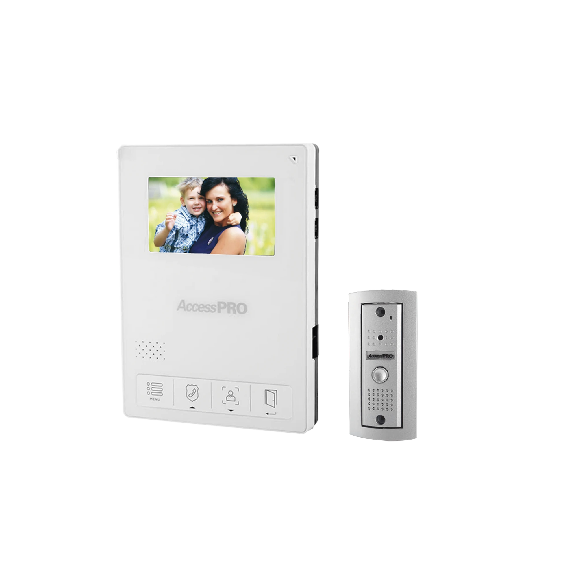 KIT DE VIDEOPORTERO / FRENTE DE CALLE ANTIVANDALISMO / CÁMARA 900TVL PARA BAJA ILUMINACIÓN / PANTALLA ALTA RESOLUCIÓN / CONTROL-Videoporteros e Interfonos-ACCESSPRO-Bsai Seguridad & Controles