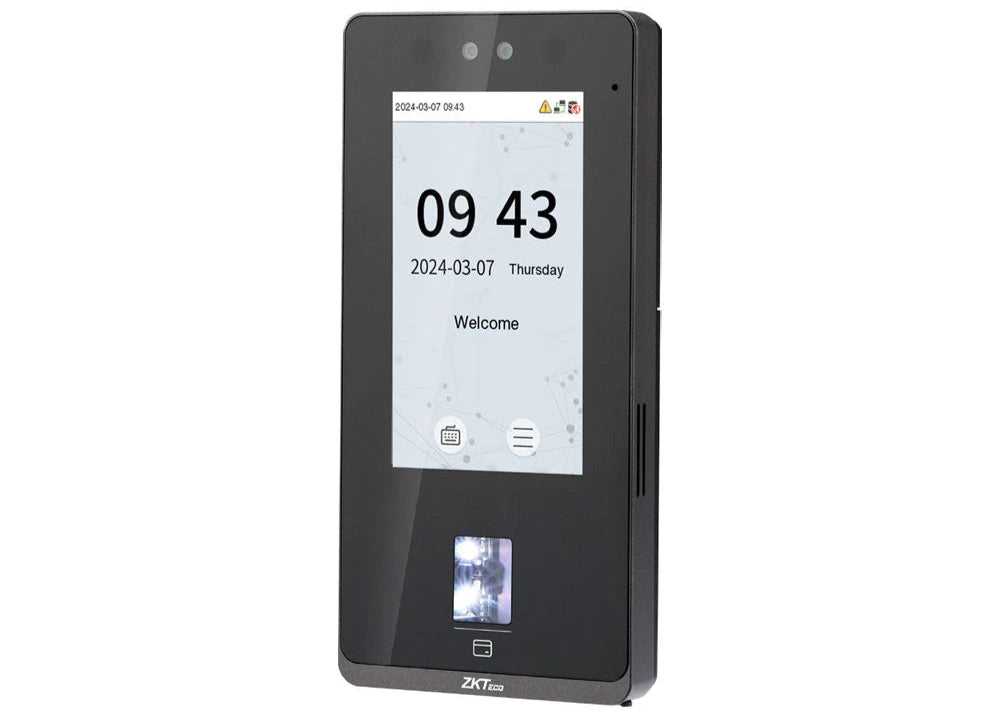 CONTROL DE ACCESO MULTIBIOMETRICO ZKTECO MODELO SENSEFACE 4A CON PANTALLA TACTIL DE 4.3 PULGADAS CAPACIDAD DE 6,000 ROSTROS, 8,000 HUELLAS DIGITALES, 8,000 TARJETAS DE PROXIMIDAD EN FRECUENCIA 125 KHZ PERMITE ELEGIR EL PROTOCOLO DE...-Acceso Lectores-ZKTECO-SENSEFACE 4A-Bsai Seguridad & Controles