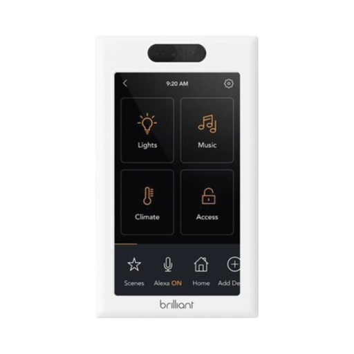 CONTROL DE ILUMINACIÓN TOUCH DESDE SU PANTALLA EN PARED-Automatización - Casa Inteligente-BRILLIANT-BHA120USWH1C-Bsai Seguridad & Controles