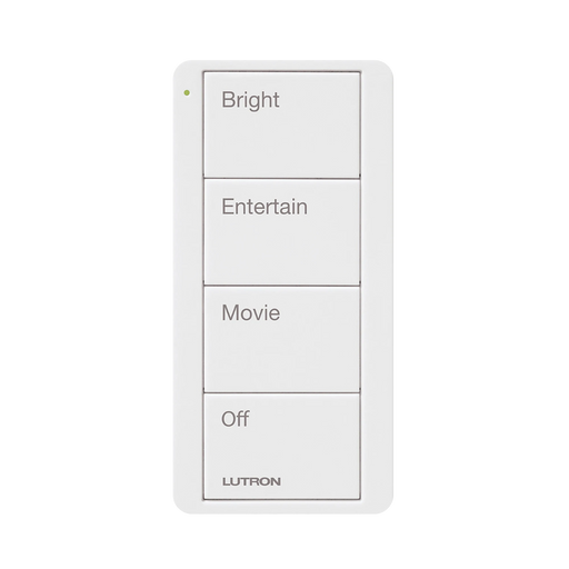 CONTROL INALAMBRICO PICO, 4 BOTONES PARA CON ESCENAS YA PREDEFINIDAS Y GRABADO.-Automatización - Casa Inteligente-LUTRON ELECTRONICS-PJ24BGWHP01-Bsai Seguridad & Controles