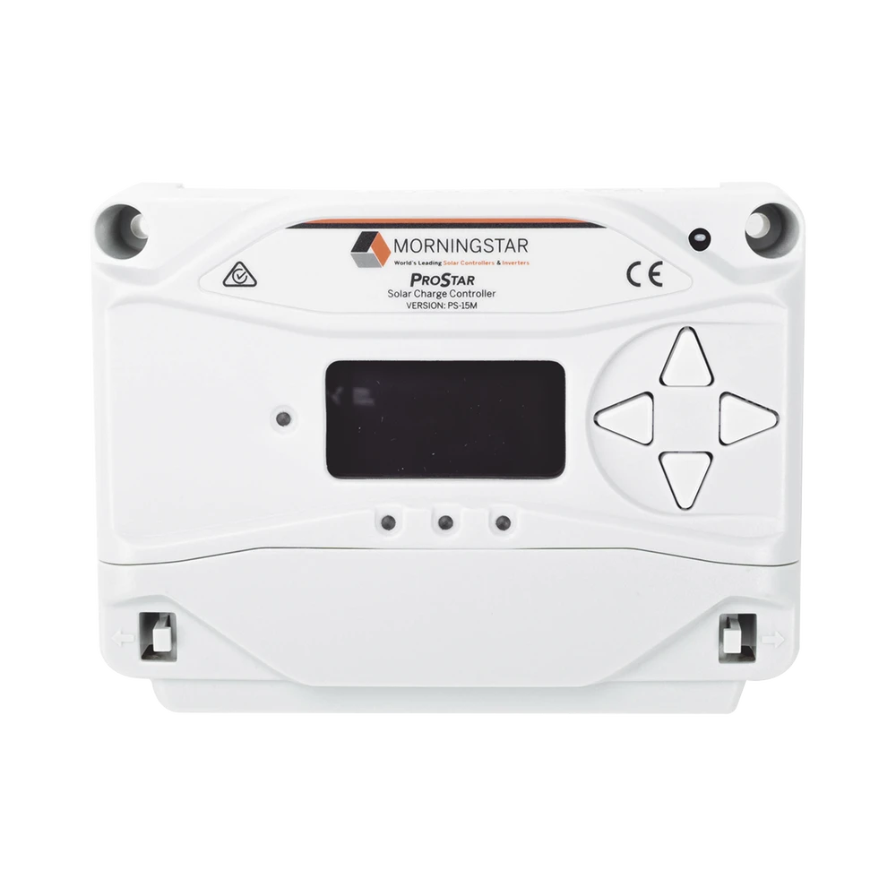 CONTROLADOR DE CARGA Y DESCARGA 12-24 VCD., 15 AMP-Controladores de Carga-MORNINGSTAR-Bsai Seguridad & Controles