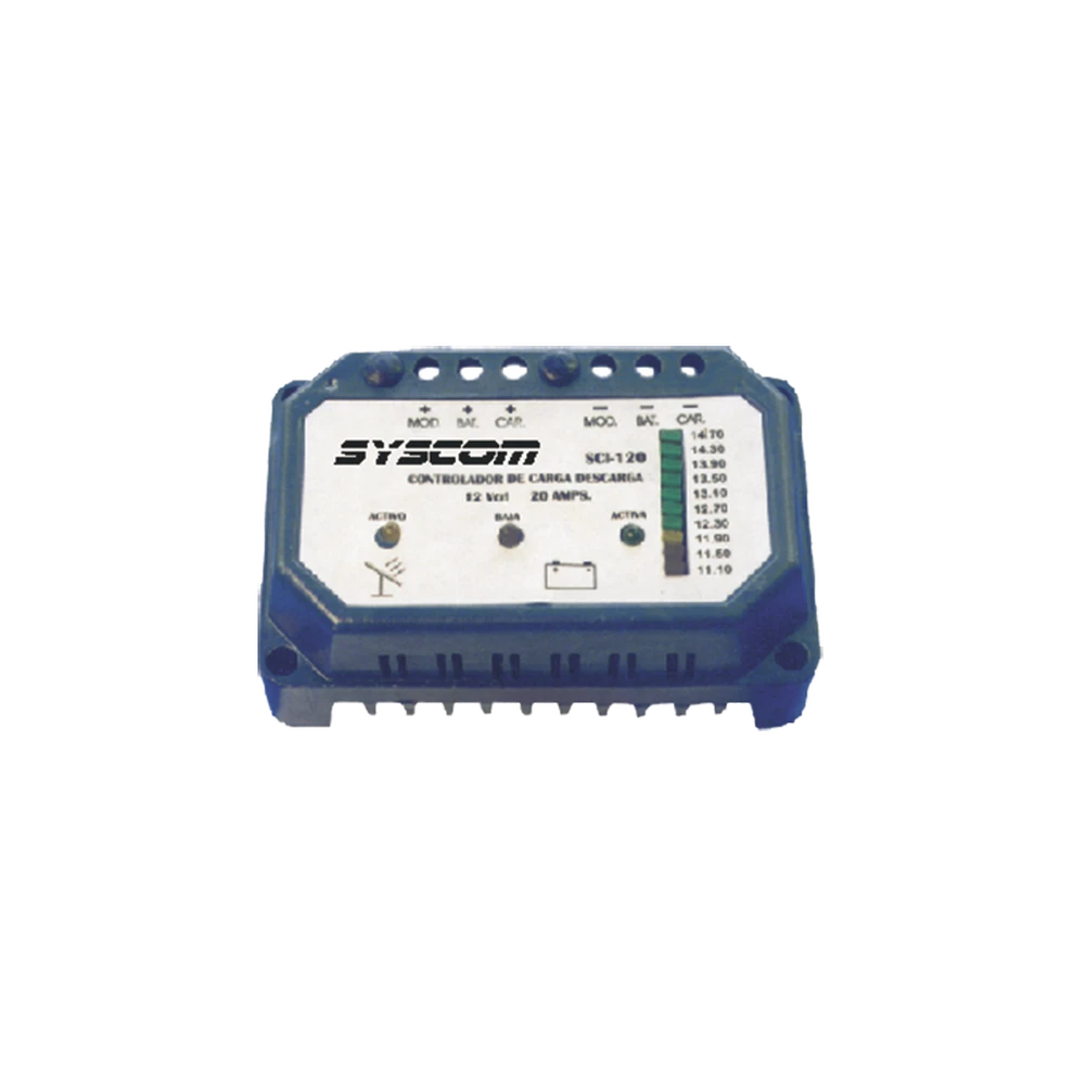 CONTROLADOR DE CARGA Y DESCARGA PARA SISTEMAS SOLARES 20 A, 24 VCD-Controladores de Carga-SYSCOM-Bsai Seguridad & Controles