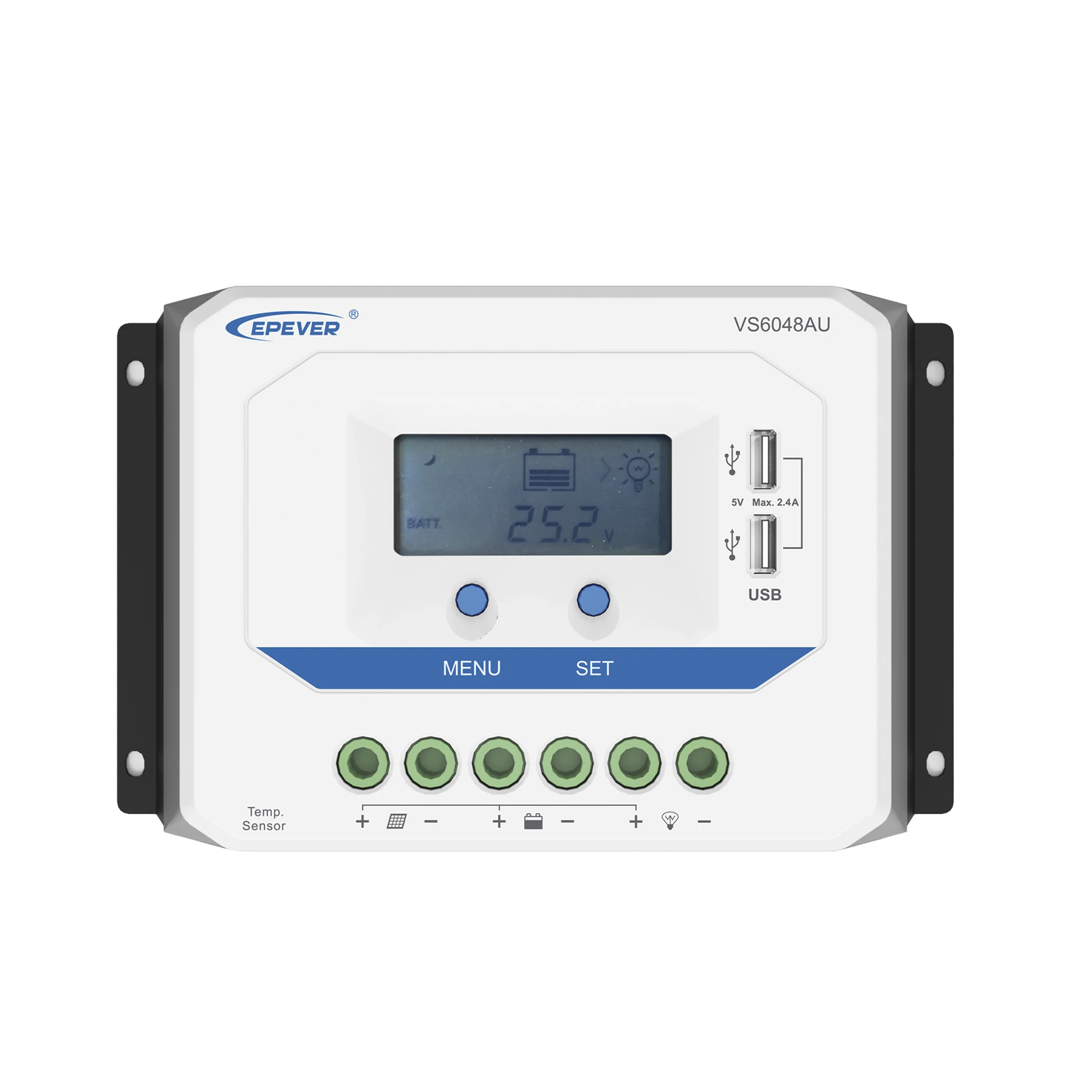 CONTROLADOR SOLAR DE CARGA PWM 12/24V/36/48V 60 A 60 A, SALIDA USB, CON DISPLAY-Energía Solar-EPEVER-Bsai Seguridad & Controles