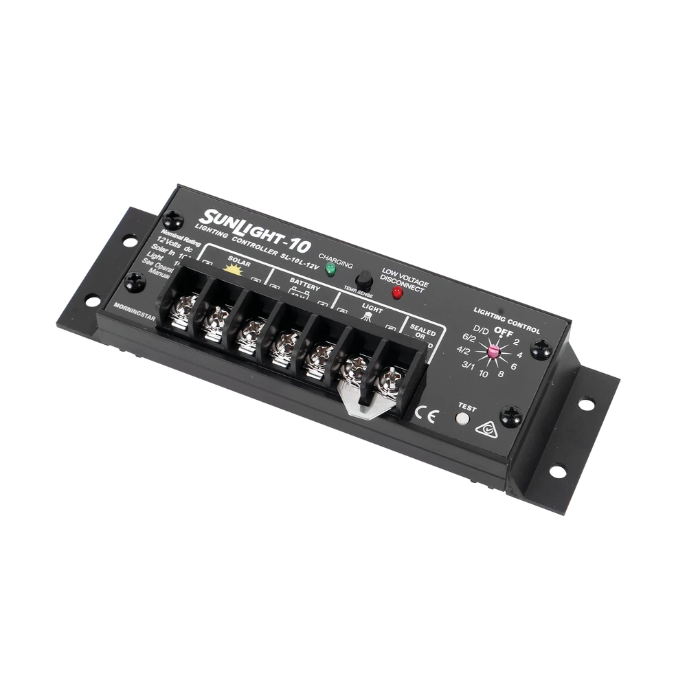 CONTROLADOR SOLAR PARA ILUMINACIÓN DE LUZ MERCURIAL, ESTACIONES DE AUTOBÚS Y SEÑALAMIENTOS 10 A, 24 VCD-Energía Solar y Eólica-MORNINGSTAR-Bsai Seguridad & Controles