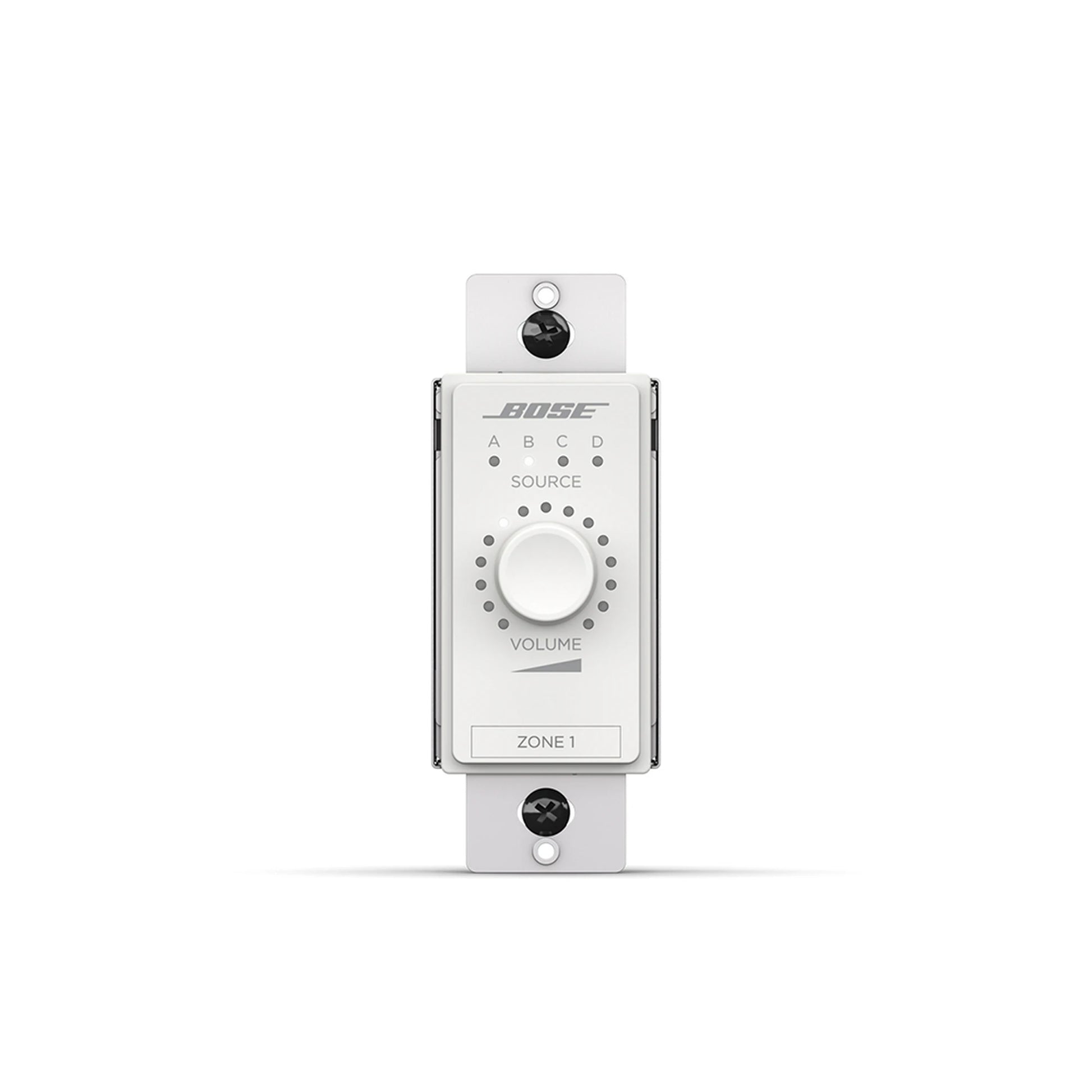 CONTROLCENTER CONTROLADOR DE VOLUMEN Y SELECCION DE FUENTE (A/B/C/D) DE ZONA DIGITAL | BLANCO-Audio residencial/Comercial-BOSE PROFESSIONAL-CC3-DW-Bsai Seguridad & Controles